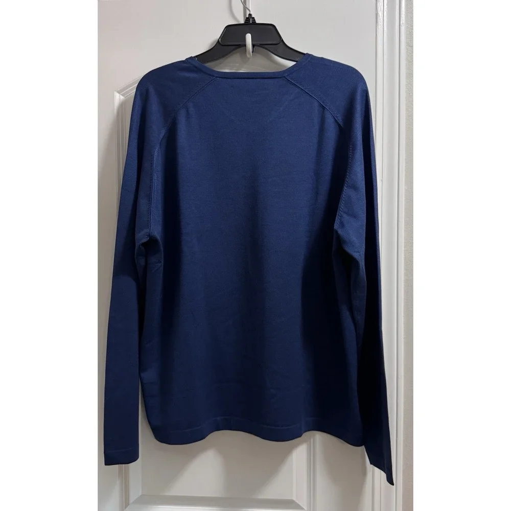 Tommy‎ Bahama Men's XL Blue Pullover V Neck Sweater Silk Blend